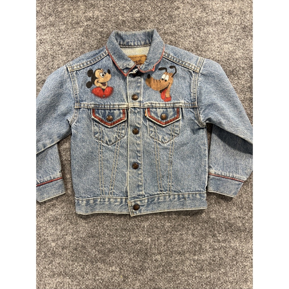 VTG 80s Levi's Orange Tab Custom Hand-Painted Disney Jacket Size 7